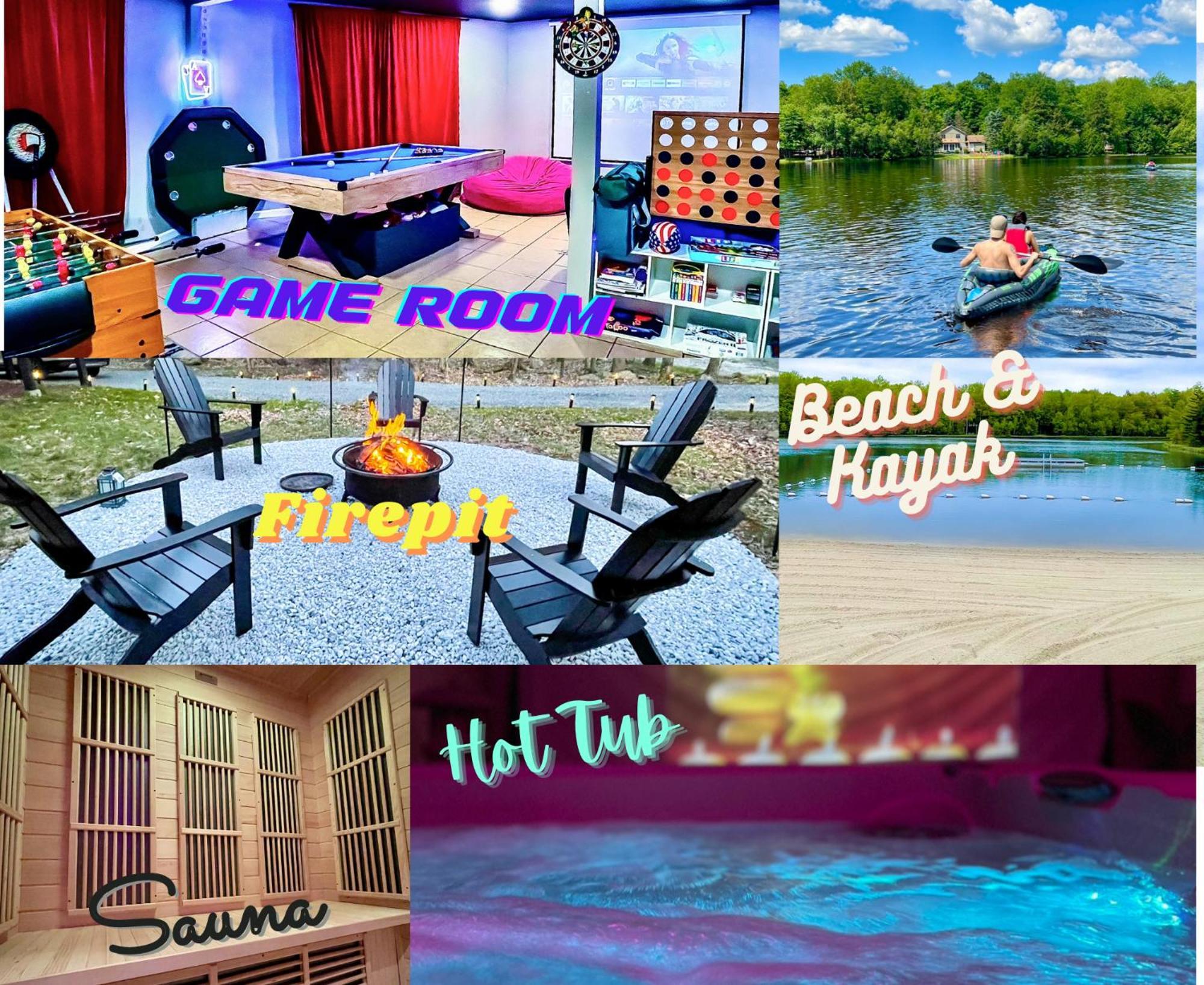 Zen Spa Oasis Retreat Sauna/Hotub/Firepit/Fun/Gameroom Blakeslee Luaran gambar
